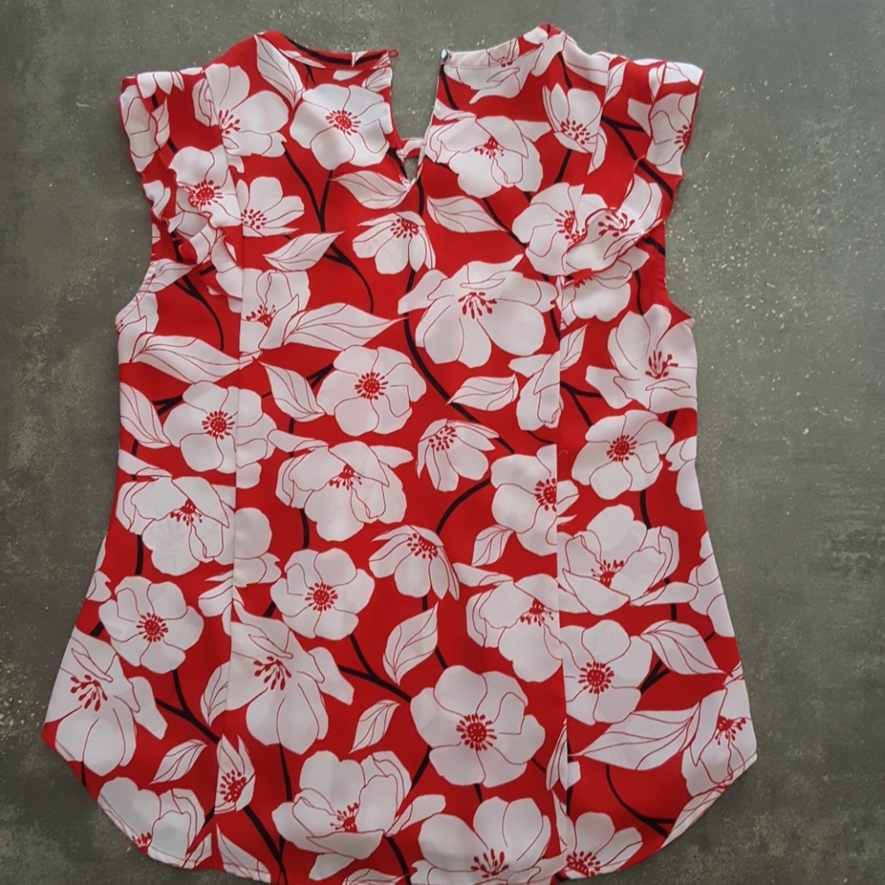 Professional red blouse top